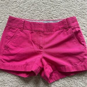 J. Crew Bright Pink Chino Shorts
